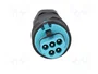 WIELAND Conector industrial redondo macho RST de 5 pines, 250V, azul turquesa
