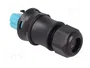 WIELAND Conector industrial redondo macho RST de 5 pines, 250V, azul turquesa