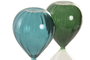 DKD Home Decor Reloj de Arena de Cristal 30 Min Verde Oscuro Tropical Palm