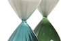 DKD Home Decor Reloj de Arena de Cristal 30 Min Verde Oscuro Tropical Palm