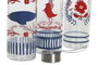 DKD Home Decor Surtido de Botellas de Borosilicato 550ml BLUE RED BIRD
