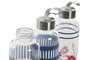 DKD Home Decor Surtido de Botellas de Borosilicato 550ml BLUE RED BIRD