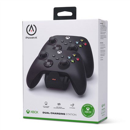 Power A 1519564-01 Estación de Carga Dual Xbox Negra para Mandos Xbox Series X|S y Xbox One