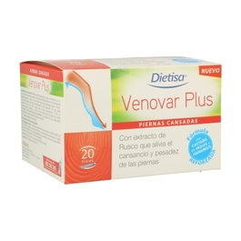 Dietisa Venovar Plus 20 viales - Complemento para piernas cansadas y pesadez