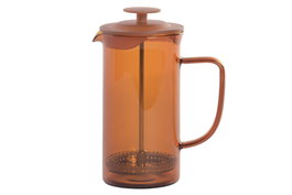 DKD Home Decor Cafetera de Borosilicato y Acero Inoxidable Ámbar 350ml