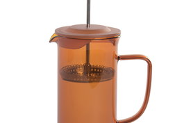 DKD Home Decor Cafetera Basicos Ambar 350ml Inox Borosilicato 7x15.5x11cm