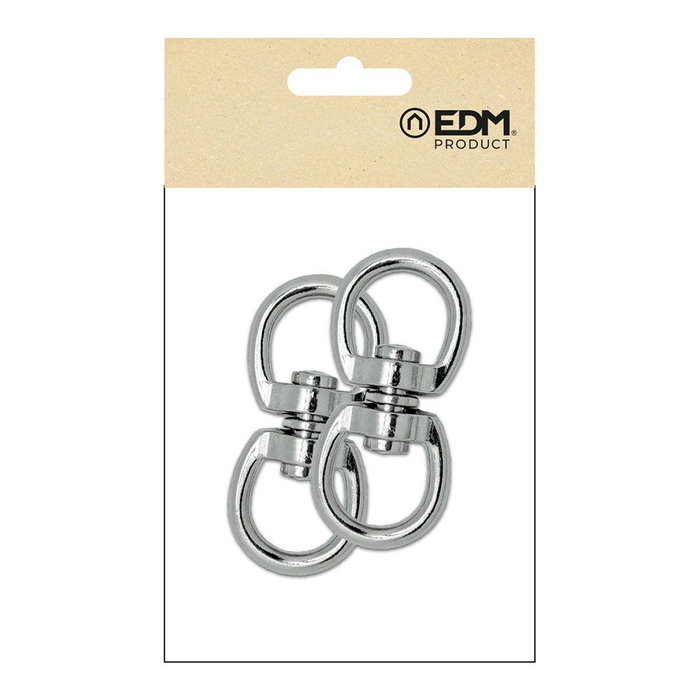 Edm Anilla giratoria Ap12 de acero niquelado 16 mm (2 uds)