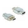 DeLOCK Adaptador Magnético Thunderbolt 3/USB Type-C 8K 30 Hz Macho a Hembra Plata