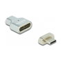 DeLOCK Adaptador Magnético Thunderbolt 3/USB Type-C 8K 30 Hz Macho a Hembra Plata