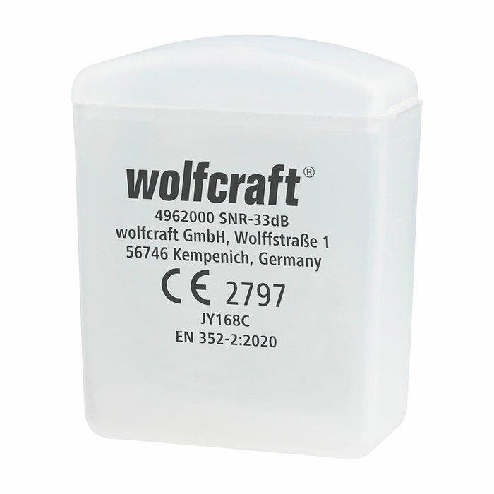 Wolfcraft Tapones de protección con cordón y estuche Wolfcraft Tapones de protección con cordón y estuche
