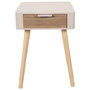 Home Deco Factory Mesita De Noche Con Cajón Rosa Essentiel 35x40 cm h.48 cm