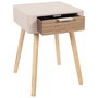 Home Deco Factory Mesita De Noche Con Cajón Rosa Essentiel 35x40 cm h.48 cm