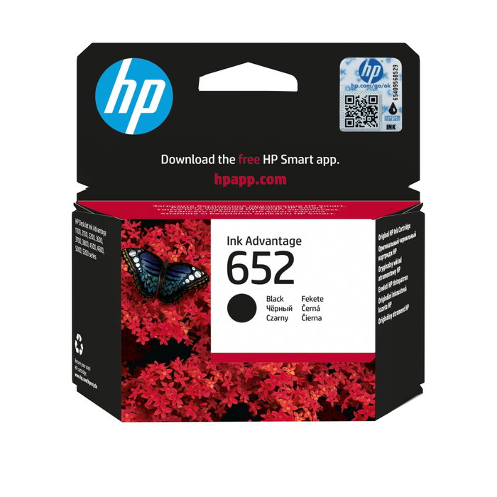 HP Cartucho de Tinta Original 652 Negro F6V25AE HP Cartucho de Tinta Original 652 Negro F6V25AE