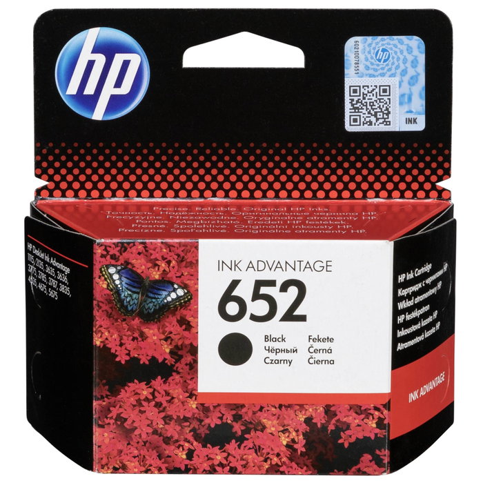 HP Cartucho de Tinta Original 652 Negro