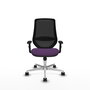 PIQUERAS Y CRESPO Silla de oficina Mardos con mecanismo Sincro, Morado y Negro