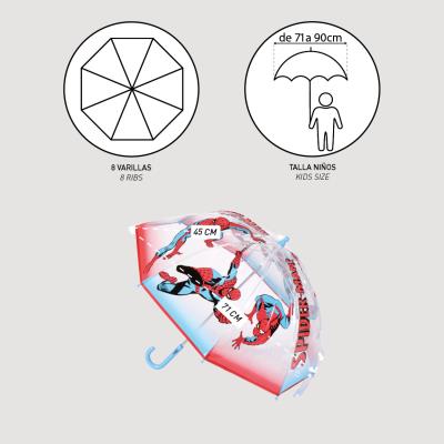 Paraguas Manual Poe Burbuja Spiderman Rojo 45 cm