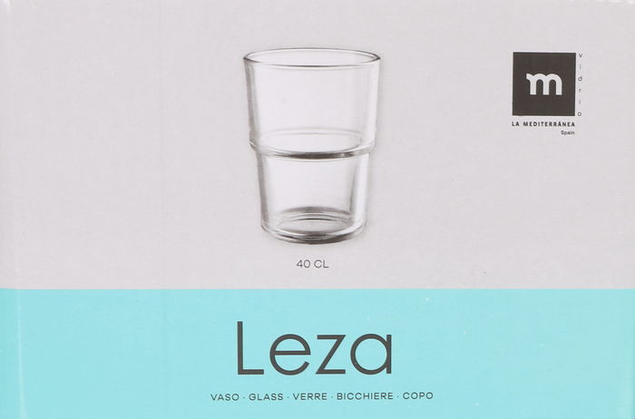 La Mediterranea Set 6 Vasos Leza 400 ml (8 Cajas)