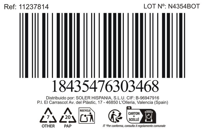 La Mediterranea Set 6 Vasos Leza 400 ml (8 Cajas)