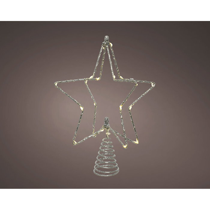 Lumineo Adorno estrella 3d plateada con 20 led Lumineo Adorno estrella 3d plateada con 20 led