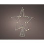 Lumineo Adorno estrella 3d plateada con 20 led