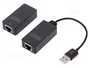 DIGITUS Extensor USB 2.0 de 50m con cable Cat 5/5e/6