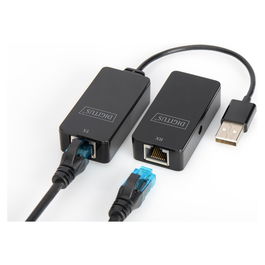 Digitus USB2.0 > CAT5/5e/6 Extender 50m Cable alargador de red USB 2.0 para Cat5, Cat5e, Cat6 hasta 50 metros