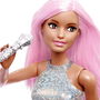 Barbie Muñeca Tú Puedes Ser Pop Star JCW42 Mattel Cantante con Conjunto Brillante y Pelo Rosa para Niñas +3 Años
