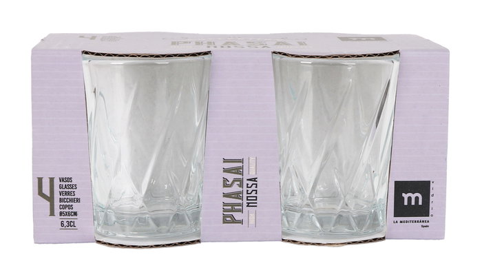 La Mediterranea Set de 4 Vasos Chupitos 63ml Phasai Nossa MD