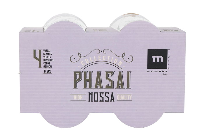 La Mediterranea Set de 4 Vasos Chupitos 63ml Phasai Nossa MD