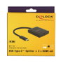 DeLOCK Adaptador USB-C a 2x HDMI Splitter 87719 3840 x 2160 Pixeles 60 Hz 0.25 m Negro