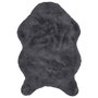 Home Deco Factory Alfombra Pelo Gris Imitación Piel Forma Animal Suave 60x90 cm