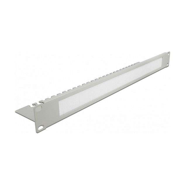 DeLOCK Regleta de cepillos para gestión de cables con placa de soporte 1U gris DeLOCK Regleta de cepillos para gestión de cables con placa de soporte 1U gris