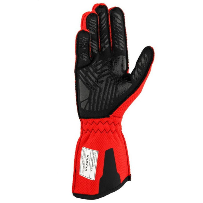 Omp OMPIB0-0773-A01-061-L Guantes One Evo Fx Profesionales Rally FIA 8856-2018 Alveolar Transpirables Silicona Rojo Talla L