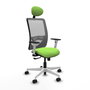 PIQUERAS Y CRESPO Silla de oficina Zulema con mecanismo Sincro, Pistacho y Gris