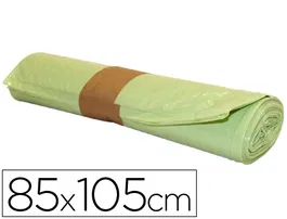 Blanca Bolsa basura industrial amarilla galga 110 85x105cm rollo 10 unidades