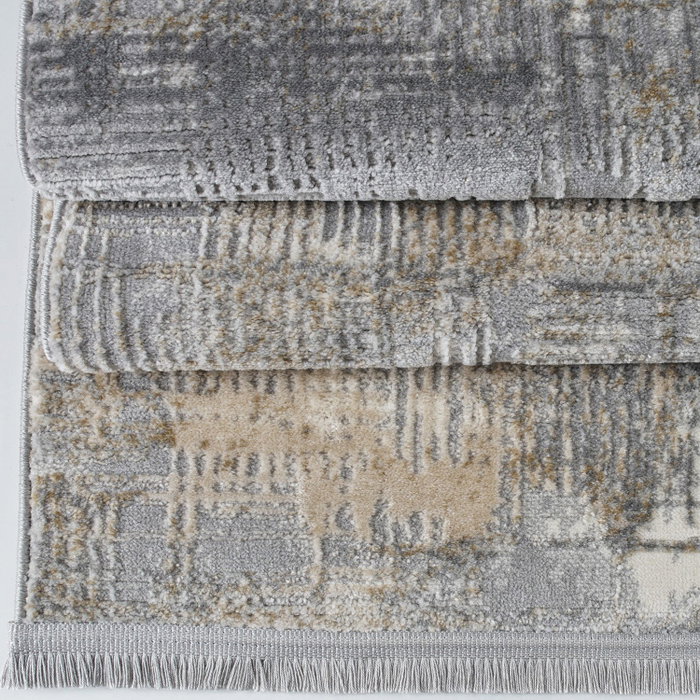Conceptum Alfombra 1107 160 x 230 cm Polipropileno y Poliéster Gris Beige Crema