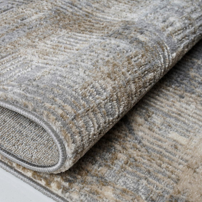 Conceptum Alfombra 1107 160 x 230 cm Polipropileno y Poliéster Gris Beige Crema