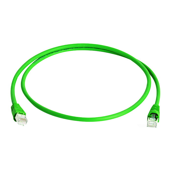 TELEGÄRTNER Patch cord S/FTP Cat 6a RJ45 0,25 m verde