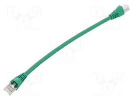 TELEGÄRTNER Patch cord S/FTP Cat 6a RJ45 0,25 m verde