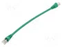 TELEGÄRTNER Patch cord S/FTP Cat 6a RJ45 0,25 m verde