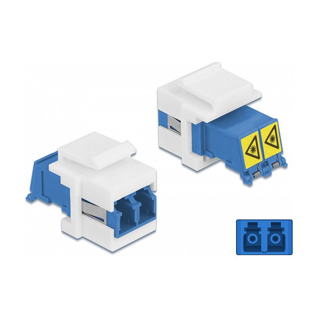 DeLOCK Módulo Keystone LC Duplex hembra a LC Duplex hembra con protección láser DeLOCK Módulo Keystone LC Duplex hembra a LC Duplex hembra con protección láser