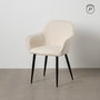 Silla Blanco Tejido-Metal Contract 61 X 59,50 X 83 cm (Set de 2)