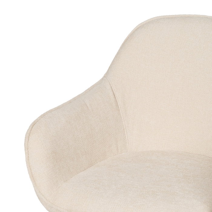 Silla Blanco Tejido-Metal Contract 61 X 59,50 X 83 cm (Set de 2)
