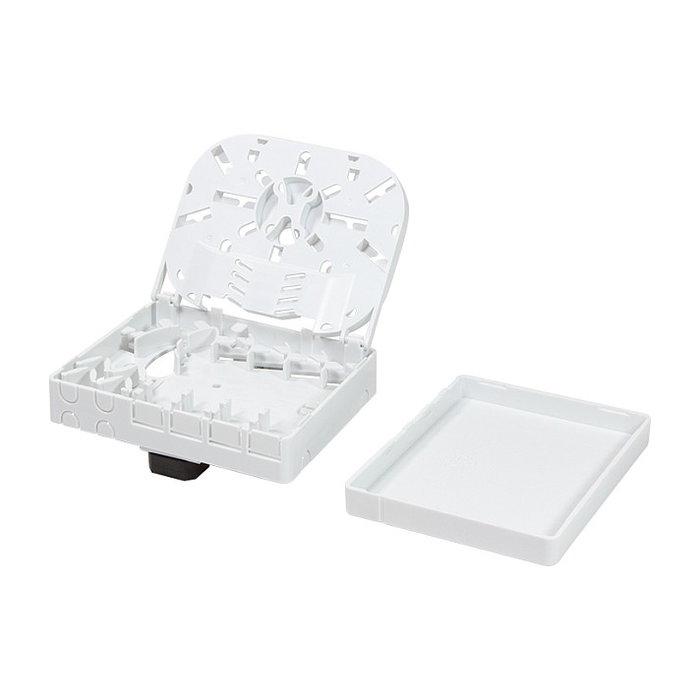 LogiLink Caja de terminación FTTH con 4 puertos y soporte para carril DIN, blanco