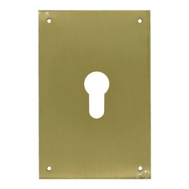 Micel Placa bocallave modelo Plp13 de latón con acabado latón satinado, 80 x 120 mm