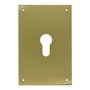 Micel Placa bocallave modelo Plp13 de latón con acabado latón satinado, 80 x 120 mm