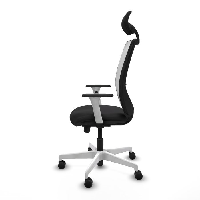 PIQUERAS Y CRESPO Silla de oficina Zulema con mecanismo Sincro/Traslack, Negro y Blanco