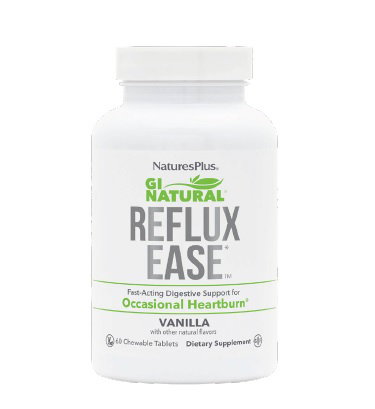 NATURES PLUS GI Natural Reflux Ease 60 Comprimidos Masticables NATURES PLUS GI Natural Reflux Ease 60 Comprimidos Masticables