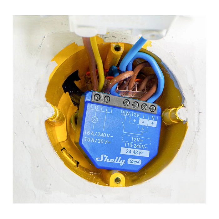 Shelly Relais 1 Gen4 2er Pack max 16A 1 Canal WLAN Matter Zigbee Bluetooth