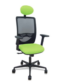 PIQUERAS Y CRESPO Silla Zulema Sincro con Malla Negra y Asiento Pistacho
